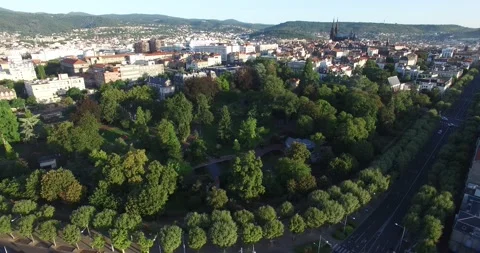 Drone view of Clermont Ferrand Stock Footage 131832720