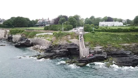 Drone view Cliff Walk Video stock 110718137