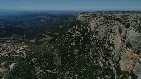Drone view of cliffs on a sunny day Stock Footage 115947797
