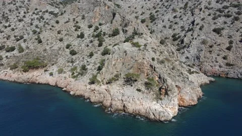 Drone view coastline sea Stock Footage 149081887