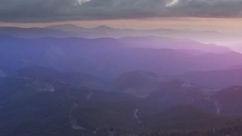 Drone view of the colorful sunset Stock Footage 170758027