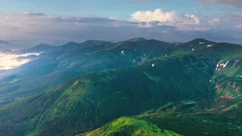 Drone view of the colorful sunset Stock Footage 170794826