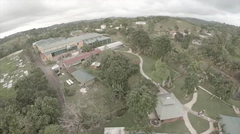 Drone view of compound complex on mountain 3 Stock Footage 62527948