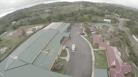 Drone view of compound Stock Footage 62527588