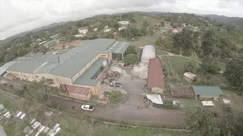 Drone view compound mountains complex  Stock Footage 62528056