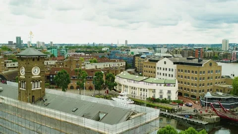 Drone View of construction building london, Drone Footage, 4K/25F Stock Footage 171173455