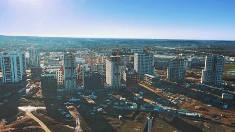 Drone view of the construction site Stock Footage 167320967