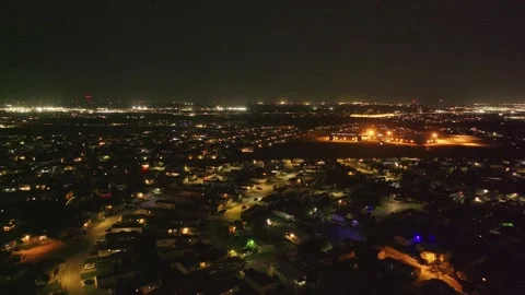 Drone view of Converse City Lights Stock Footage 257718167