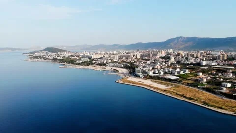 Drone view of the Croatian city of Split in the resort region of Dalmatia Stock Footage 160214335