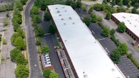 Drone View Of A Data Center Facility For Storing And Processing Data In Stock Footage 340414480