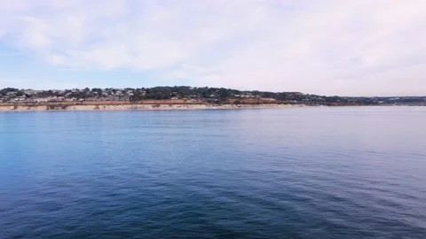 Drone view of delmar coast from the ocean Stock Footage 221532457