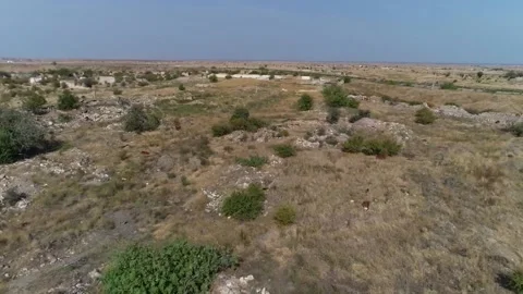 Drone view of Destroyed and Abandoned Houses of Agdam karabakh 2 Stock Footage 219195357