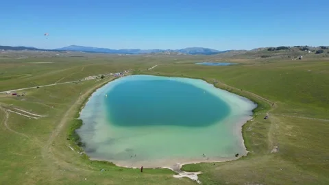 Drone View of Devil's Lake (Vražje Jezero) in Durmitor, Montenegro Stock-Footage 341770408