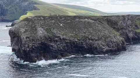 Drone view of dramatic Irish coast. Stock Footage 342665768