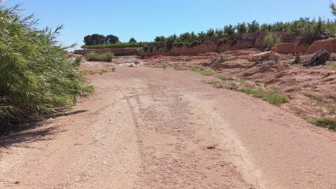 Drone view of a dry ravine in Valencia Province, Spain Video stock 334866697