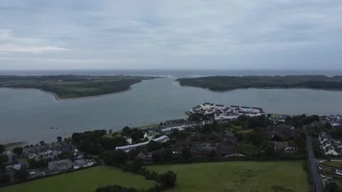 Drone View from Dundrum Castle Stock Footage 317541825
