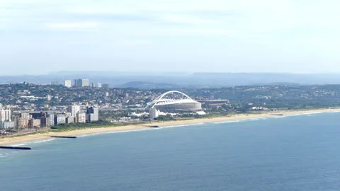 Drone view of the Durban coastline Stock Footage 340564138