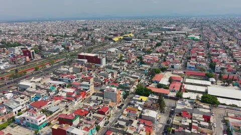 Drone view of Ecatepec within the Mexico City metropolitan area Stock Footage 337561594