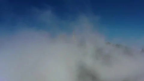 Drone view of emei mountain jinding scenic Stock Footage 134671221