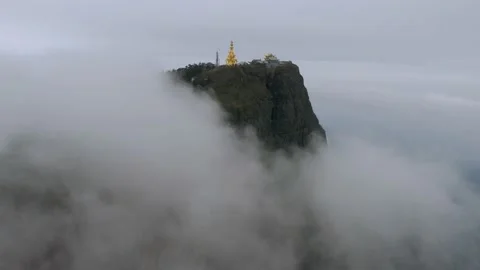 Drone view of emei mountain jinding scenic Stock Footage 134672201