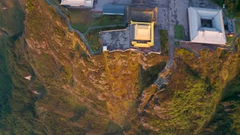 Drone view of emei mountain jinding scenic Stock Footage 134672915