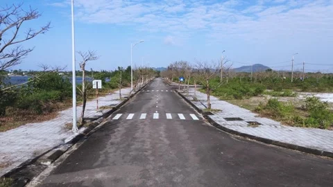 Drone view of empty abandoned road (1of2) 動画素材 332775216