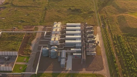 Drone view of enterprise-level computing servers, Denmark Stock Footage 318620251