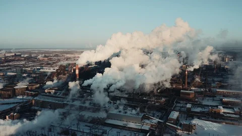 Drone view of environmental air pollution Stock Footage 108852235