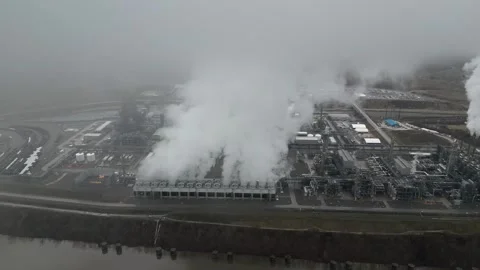 Drone View of a Factory Stock Footage 274748351