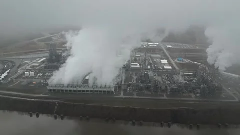 Drone View of a Factory Stock Footage 274748387