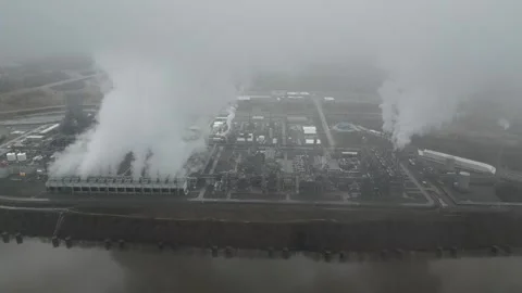 Drone View of a Factory Stock Footage 274748414