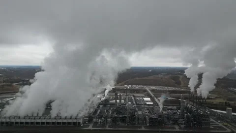 Drone View of a Factory Stock Footage 274748973