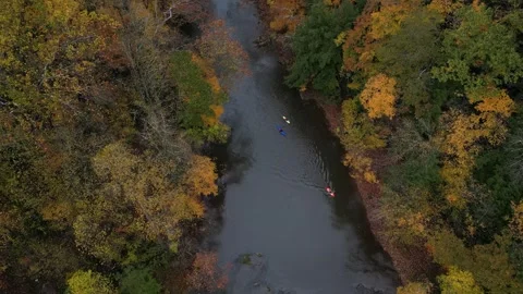 Drone View of Fall Colors Stock Footage 274734089