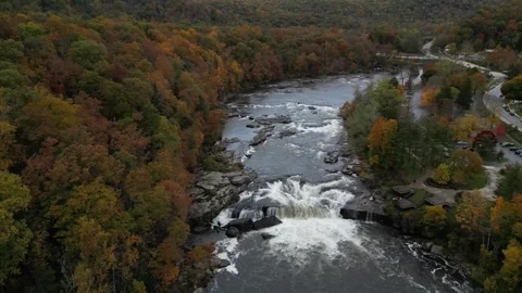 Drone View of Fall Colors Stock Footage 274734870