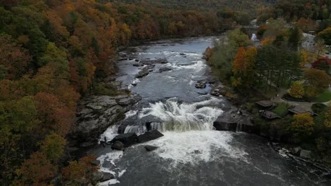 Drone View of Fall Colors Stock Footage 274734973