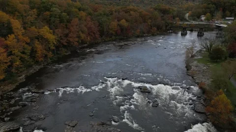 Drone View of Fall Colors Stock Footage 274734984