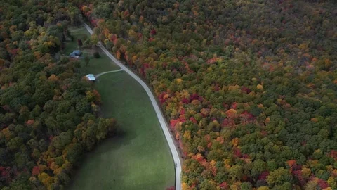 Drone View of Fall Colors Stock Footage 274735041