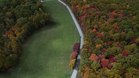 Drone View of Fall Colors Stock Footage 274735153