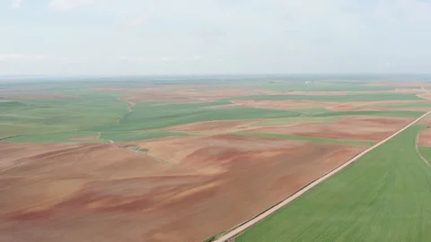 Drone view of farm fields in Spain (1) Stock Footage 112241964