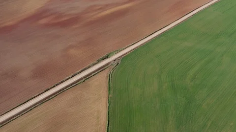 Drone view of farm fields in Spain (2) Stock Footage 112241982