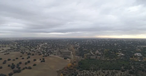 Drone view of fields in Spain 4K Stock Footage 112448262