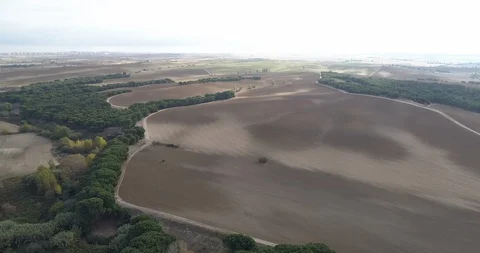 Drone view of fields in Spain 4K Stock Footage 112450087