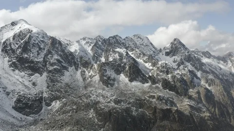 Drone view of first snow (cine log) Video stock 96891503