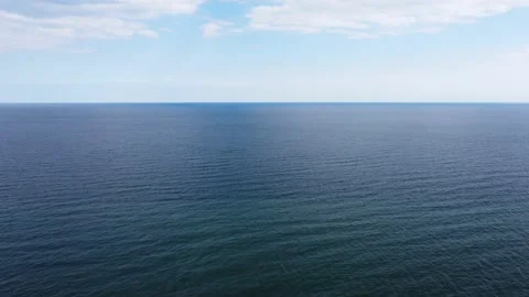 Drone view .flight over the open sea. Black Sea. background screensaver Stock Footage 160422279