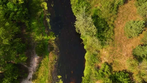 Drone View Flying Over The Orel River Stock Footage 180968659