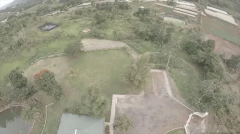 Drone view of garden compound 2 Stock Footage 62527203