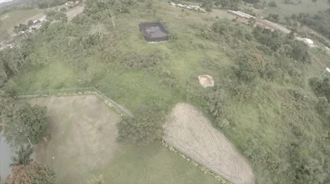 Drone view of garden grounds 8 Stock Footage 62526999