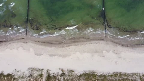 Drone view of German Baltic Sea beach Stock Footage 221767987