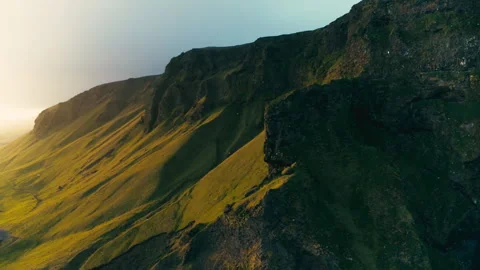 Drone view of green mountains Stock Footage 320470576
