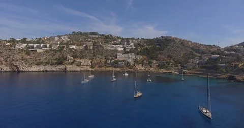 Drone view harbor Stock Footage 127868189